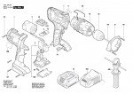 Bosch 3 601 JD9 300 Gsb 18 Ve-2-Li Cordl Perc Screwdr 18 V / Eu Spare Parts